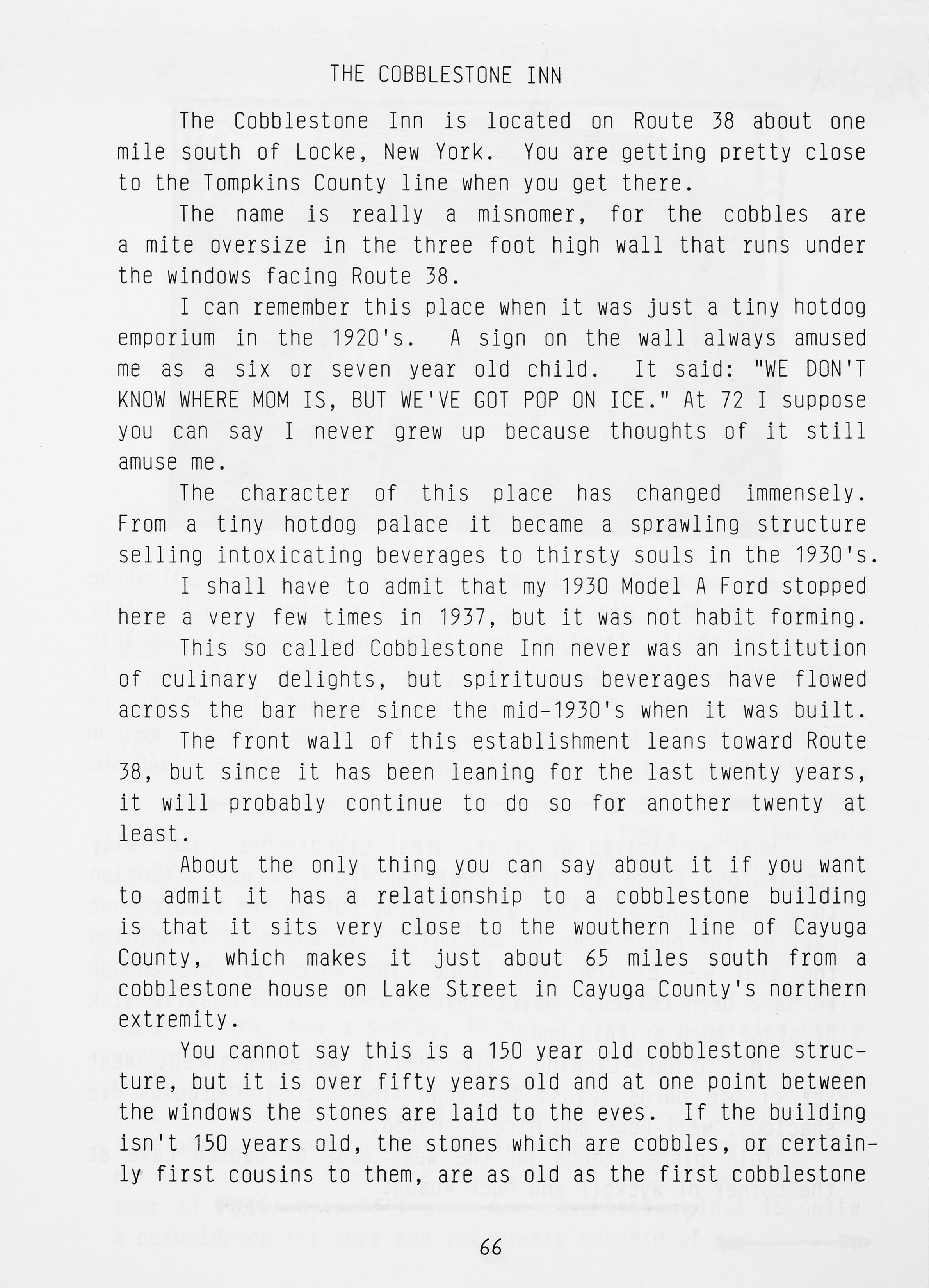 Cayugas Cobblestones p 66